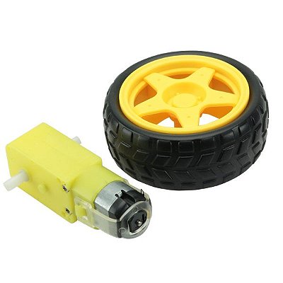Kit Motor DC 3-6V com Roda 68mm para Arduino Modelo Kit Motor DC 3-6V com Roda 68mm CHIPSCE