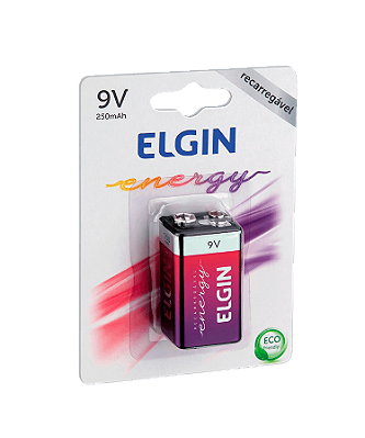 Bateria Recarregável 9V Elgin