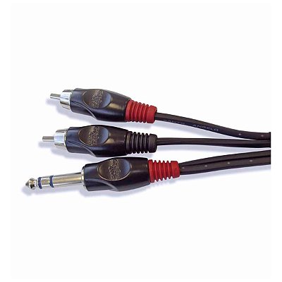 Cabo P10 Macho para 2 RCA 1m CB AUDIO AC6 1P Santo Angelo