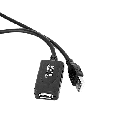 Cabo Extensor USB 2.0 Amplificado 20 Metros Com Filtro de Sinal