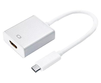 Cabo Adaptador USB C 3.1 para HDMI Fêmea 4K 19cm