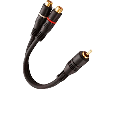 Cabo Y Automotivo 1RCA macho x 2RCA Fêmea