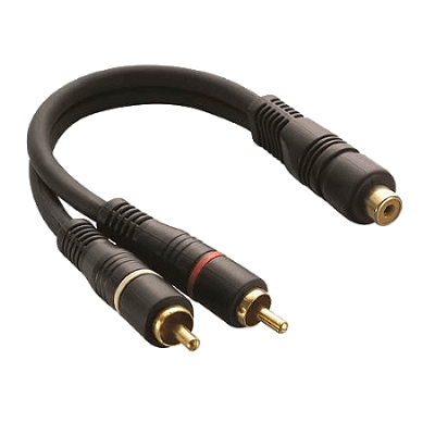 Cabo Y Automotivo 2RCA macho x 1RCA Fêmea