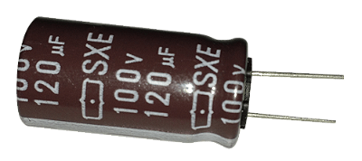 Capacitor Eletrolítico 120uf x 100V