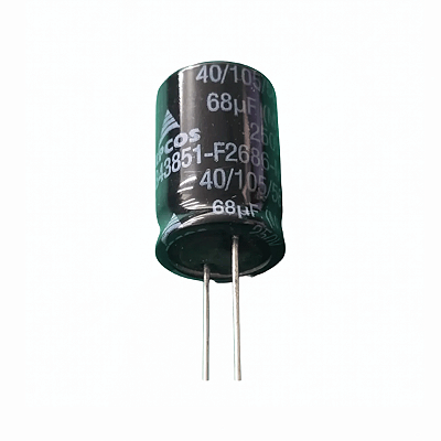 Capacitor Eletrolítico 68uf x 250V 105ºC Radial Epcos