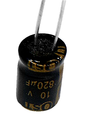 Capacitor Eletrolítico 820uf x 10V