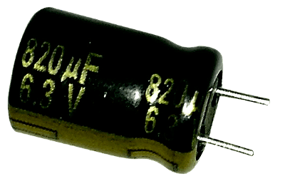Capacitor Eletrolítico 820uf x 6.3V