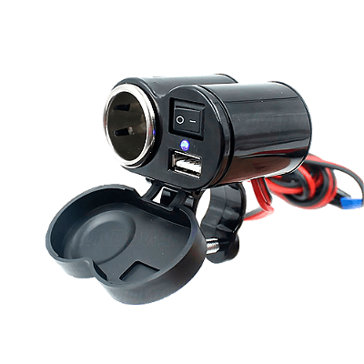 Carregador de Tomada USB Para Moto 12V a 24V 2.1A