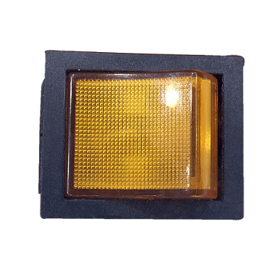 Chave Quadrada Iluminada Gangorra L/D/L 6 Terminais 220V 16A