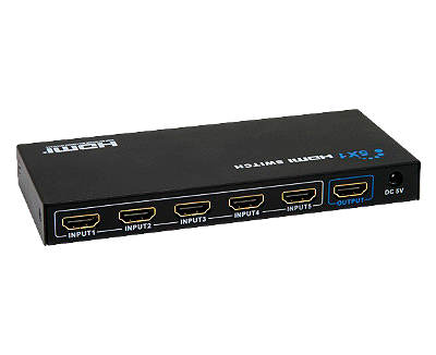 Chave Seletora HDMI 5x1 com Controle Remoto 1080p Genérico