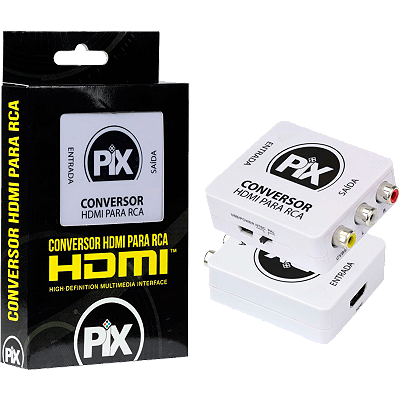 Conversor HDMI para AV RCA Full HD 1080p Plug and Play