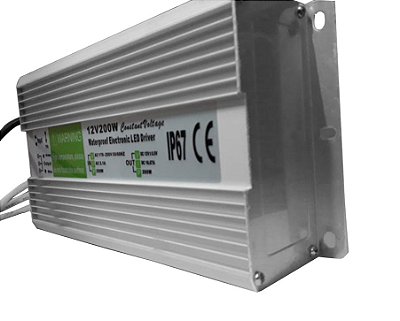 Fonte Blindada Driver LED 12V 120W 10A IP67 Alumínio Anodizado