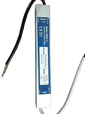 Fonte Blindada Driver LED 12V 30W IP67 Bivolt