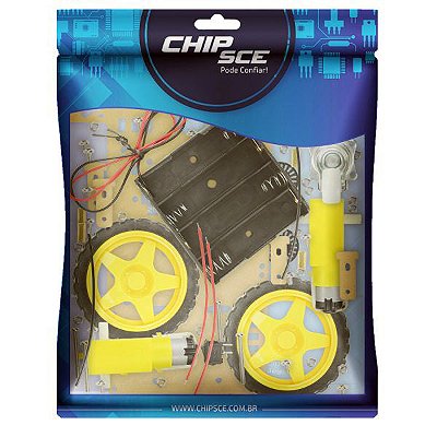 Kit Chassi Robô 2WD para Arduino Acrílico 1:48 3-6V