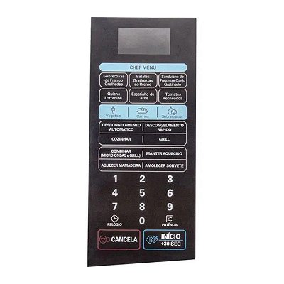 Membrana Microondas LG MH 6346 SS Chef Menu Espelhada