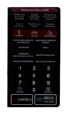 Membrana Micro-ondas LG MH 7047 Brazilian Grill 2126024
