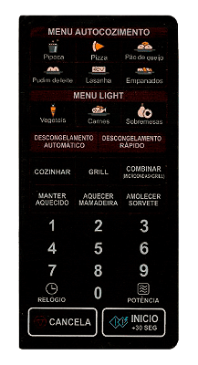 Membrana Micro-ondas LG MH 7047 G Menu Light 2126018