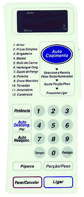 Membrana Micro-ondas Panasonic NN 6556 BRC Sem Relevo