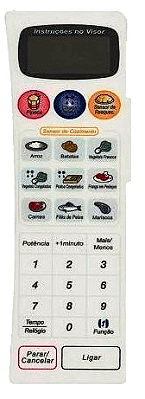 Membrana Micro-ondas Panasonic NN 7858 Painel Sem Relevo