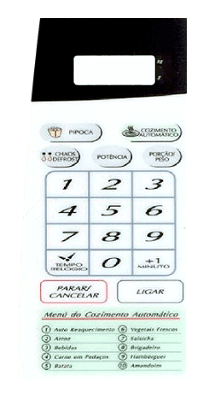 Membrana Micro-ondas Panasonic NN S 53 Painel Controle