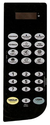 Membrana Micro-ondas Philco PMS 25 N3 Teclado Vertical