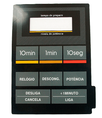 Membrana Microondas Sharp MW 520 PRT Painel Controle