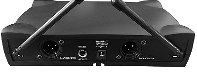 Microfone Sem Fio Profissional Duplo UHF-302 MXT