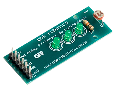 Sensor de Luz LDR P7 com Sequencial de LEDs para Arduino