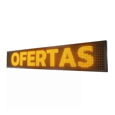 Painel de LED 96x16cm 1X20 Amarelo D&D Componentes