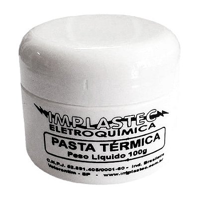 Pasta Térmica Implastec 100g Silicone Alta Performance