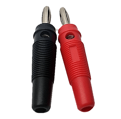 Pino Banana 4mm Par Preto e Vermelho com Mola Diversos 46 003 006/007