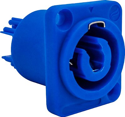 Plug Conector Macho Powercon Painel 20A 250V 3 Polos Linha Azul