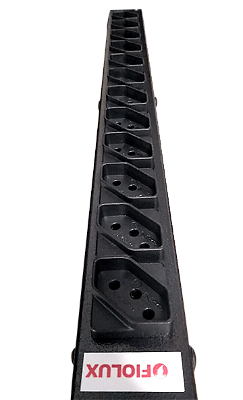 Régua Extensora 12 Tomadas Modelo Régua Rack com 12 Tomadas Fiolux