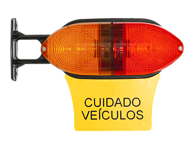 Sinalizador de Garagem LED Bivolt Cuidado Veiculos 24 LEDs
