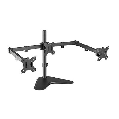 Suporte Triarticulado de Mesa para 3 Monitores 13 a 27 Polegadas MT3ERGO Multivisão