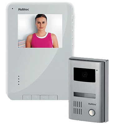 Video Porteiro Multitoc VPD White Compact Tela 4 Polegadas