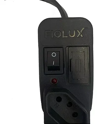 Filtro de Linha Fiolux Plástico 5 Tomadas com Cabo 3m