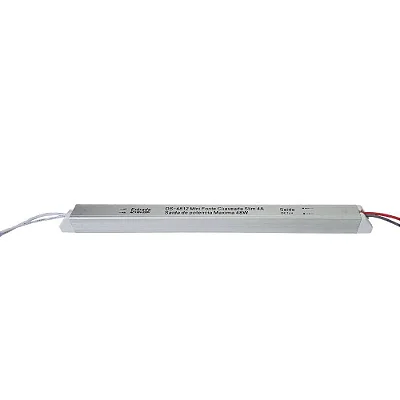 Fonte Driver Slim Mini MAXBOM 12V 4A 48W Bivolt para Fita LED