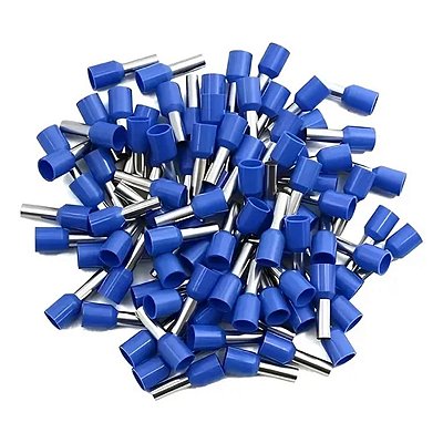 Terminal Ilhos Tubolar Simples 16mm Azul