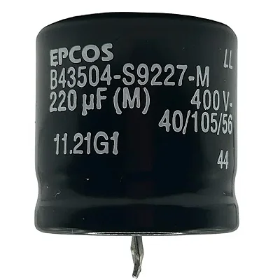 Capacitor Eletrolitico Epcos B43504 220uF 400V 25x40mm