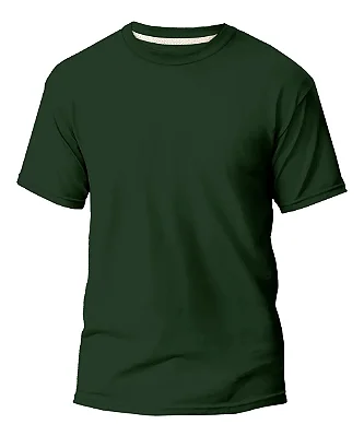 Camiseta Masculina Básica Manga Curta Canelada Verde