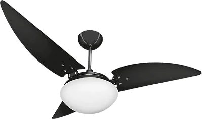 Ventilador De Teto Noronha Ventex Preto 220V 3 Pás Led Branco Frio
