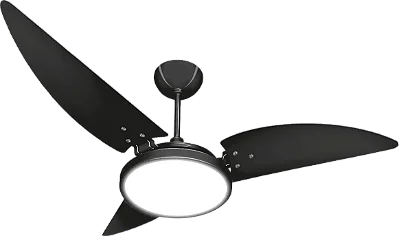Ventilador De Teto Maragogi Ventex Preto 220V 3 Pás Led Branco Frio