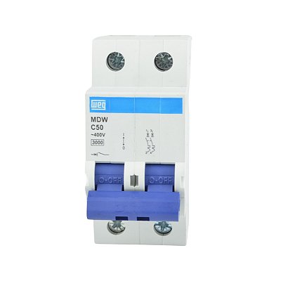 Disjuntor Bipolar  MDWP-C2 50A 5ka Weg