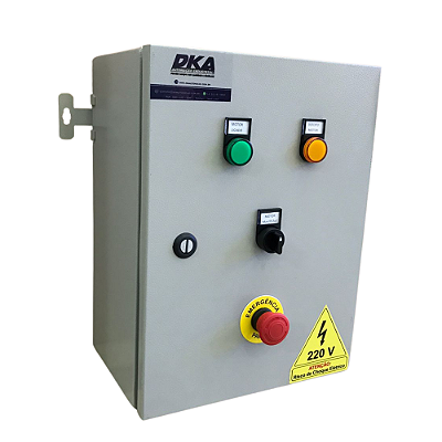 Painel Partida Estrela Triângulo Compressor/bomba 220v 25cv Botão Duplo Weg