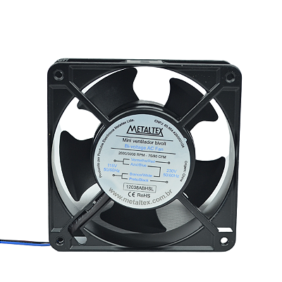 Ventilador de Painel 120X120X38MM Bivolt 110/220V Metaltex/lukma