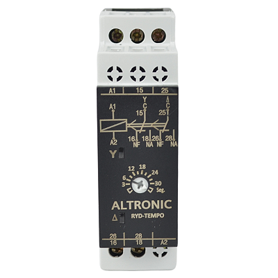 Rele Tempo Estrela Triangulo 30S 24Vcc/220Vac RYD0130 Altronic