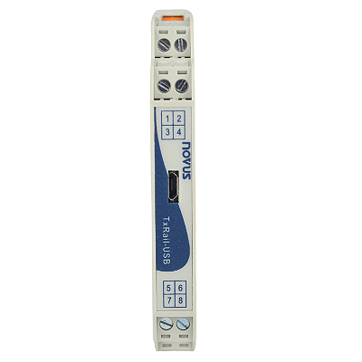 Transmissor Temp Novus Trilho DIN TxRail-Usb Sinal 4-20 ou 0-10V