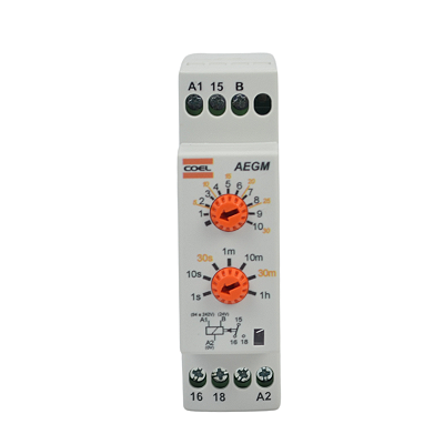 Coel Rele Temporizador Multifunção 24VCC e 220VCA AEGM 1NAF