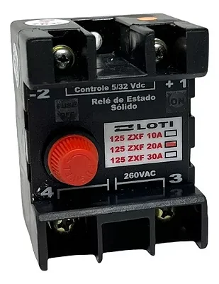 Rele estado sólido Loti monof C/Fusivel 122ZXF20 20A 24-260Vac Controle 90-220vac